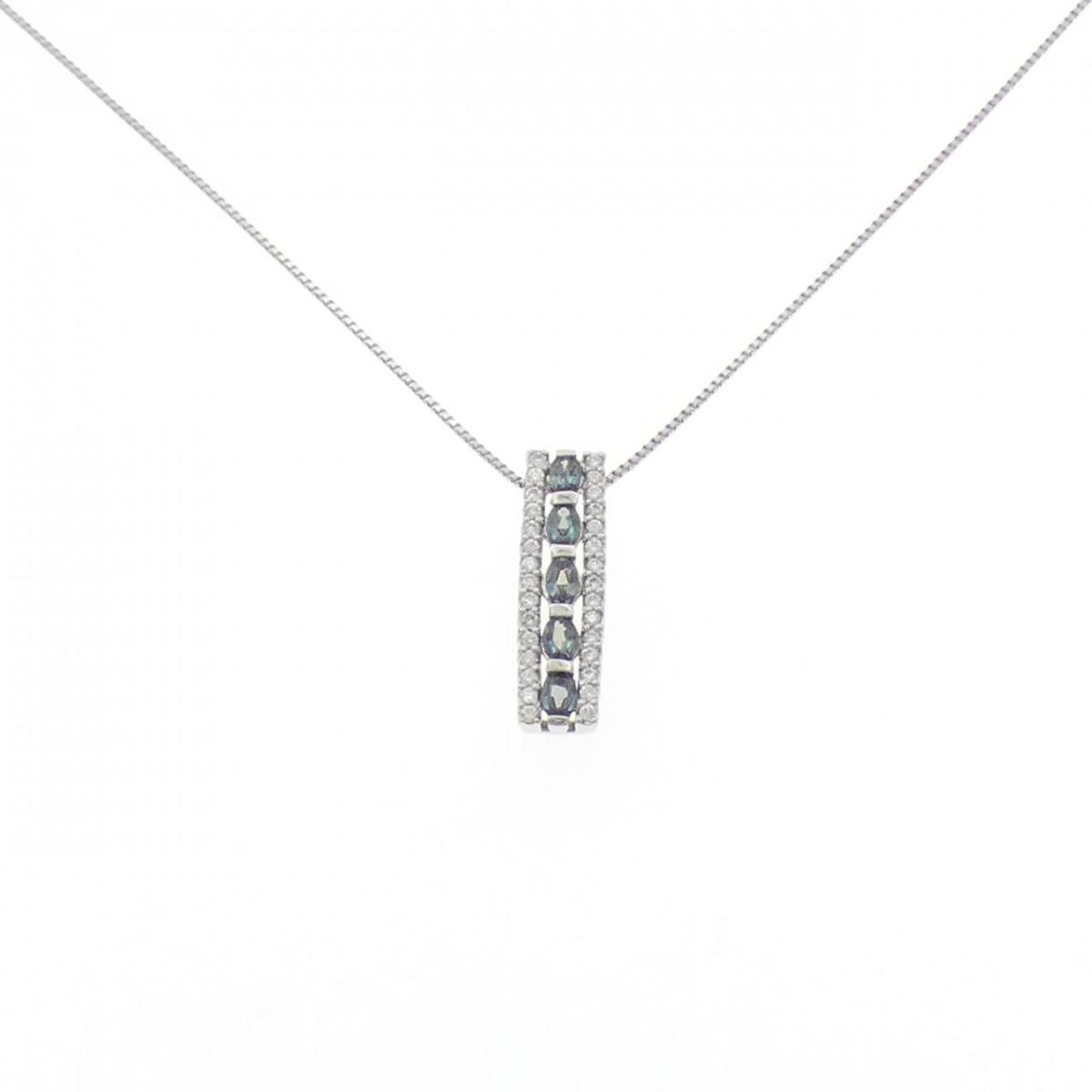 PT900/PT850 アレキサンドライト ネックレス 0.54CT【中古】
