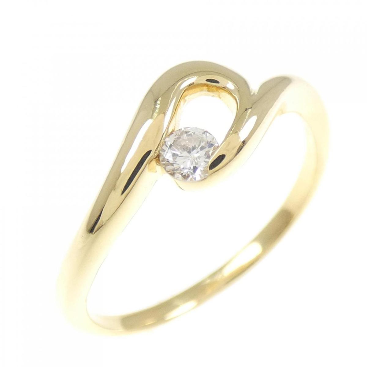 K18YG ダイヤモンド リング 0.10CT【中古】