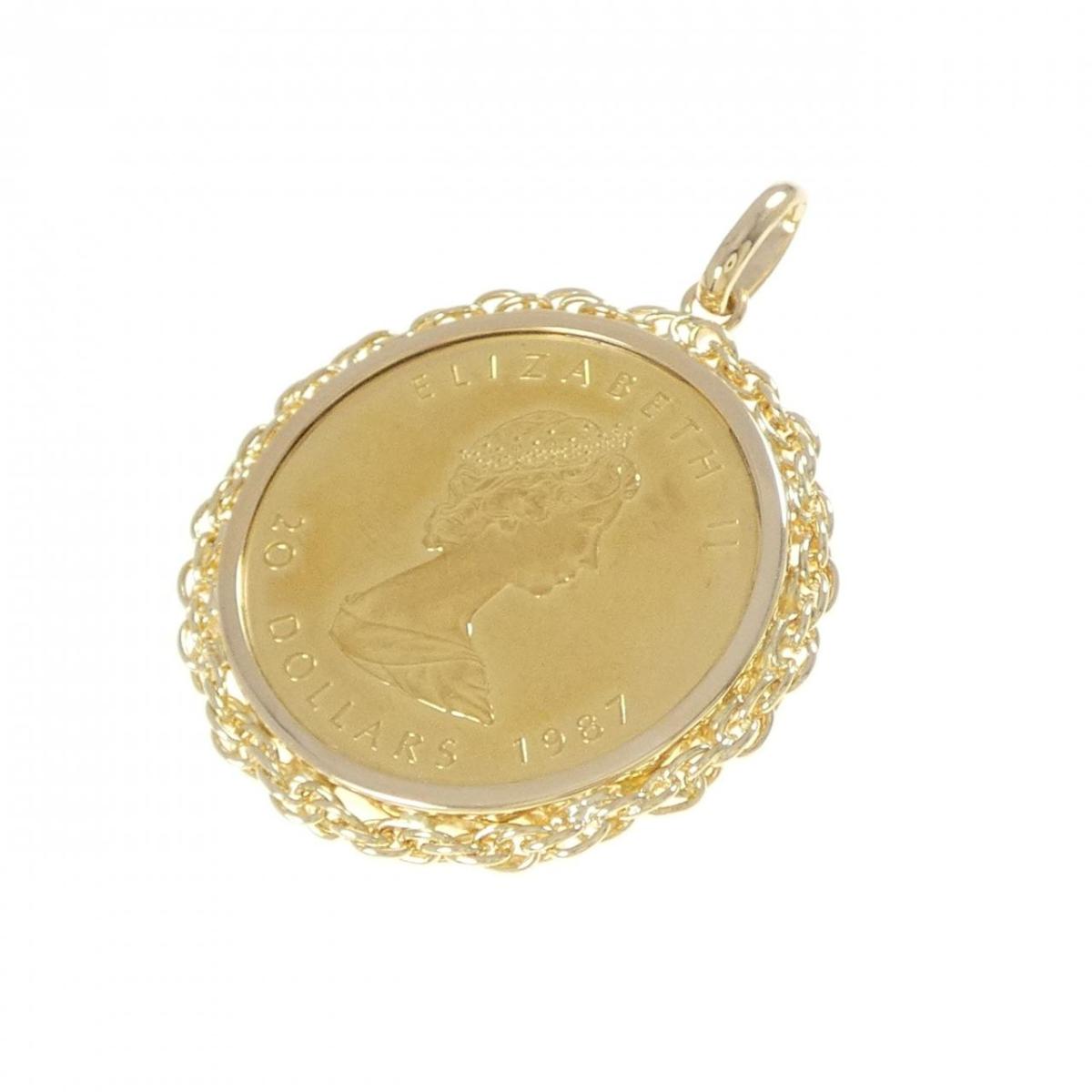 K18YG(枠) コイン ペンダント【中古】 405,270円