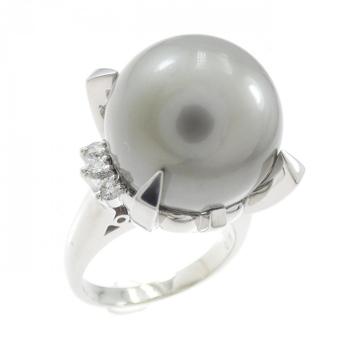 タサキ 黒蝶パール リング 14.2mm【中古】