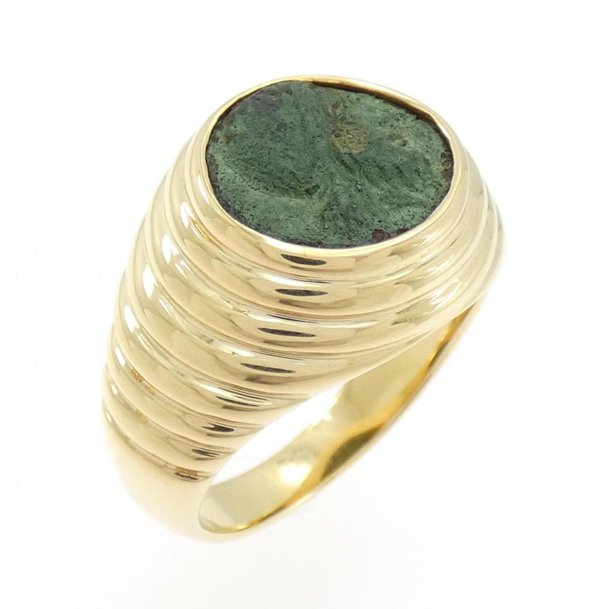 ブルガリ 750YG/ブロンズ リング【中古】