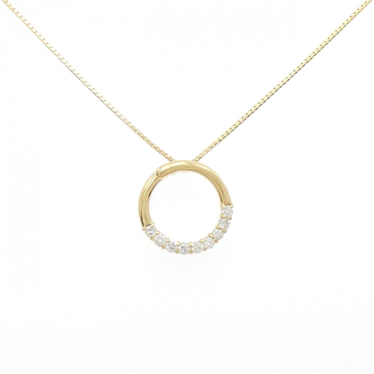 K18YG ダイヤモンド ネックレス 0.30CT【中古】