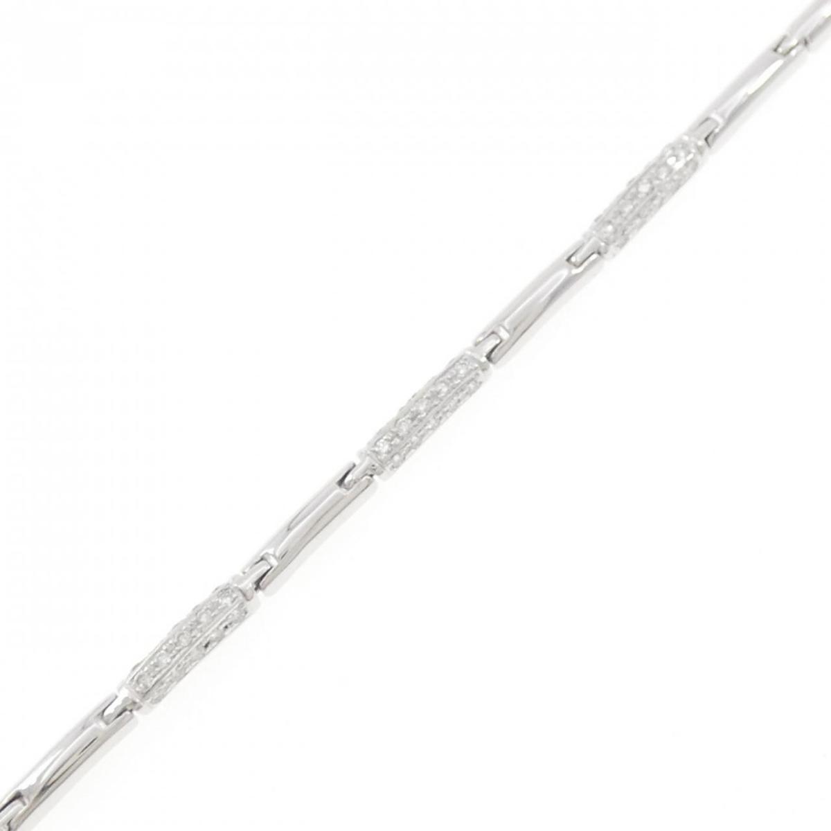 K18WG ダイヤモンド ブレスレット 0.45CT【中古】