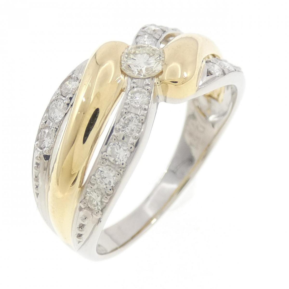 PT900/K18YG ダイヤモンド リング 0.51CT【中古】