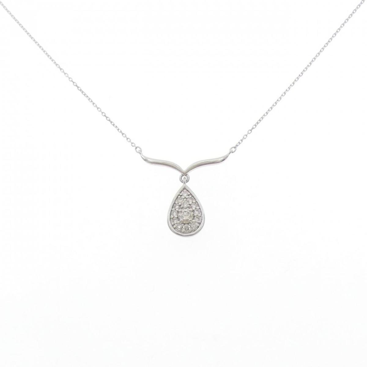 PT900/PT850 ダイヤモンド ネックレス 0.17CT【中古】