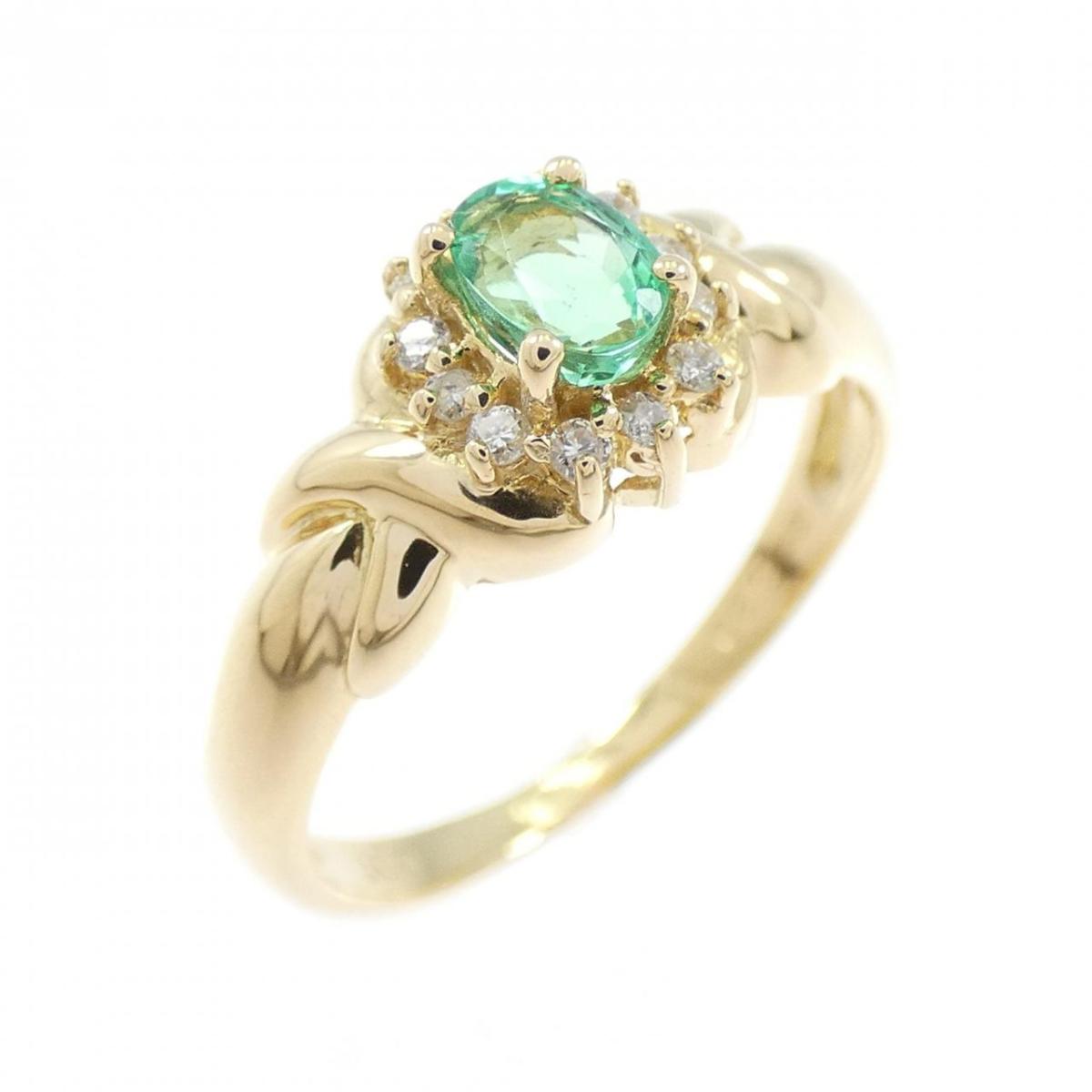 18KYG エメラルド リング 0.20CT【中古】｜KOMEHYO ONLINESTORE 店