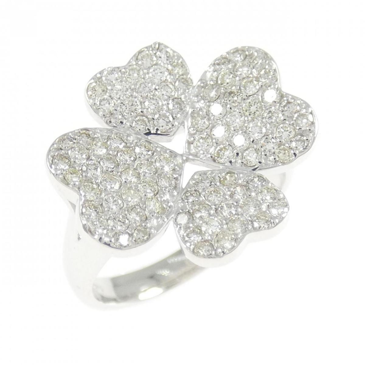 K18WG クローバー ダイヤモンド リング 0.70CT【中古】|KOMEHYO ONLINESTORE 店