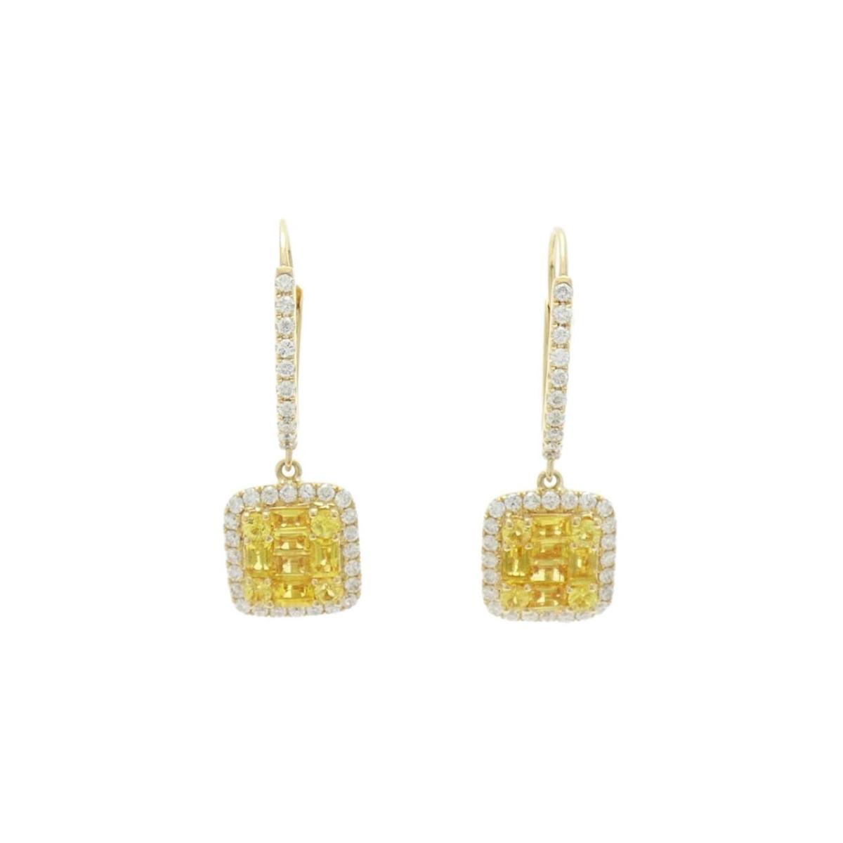 750YG サファイヤ ピアス【中古】
