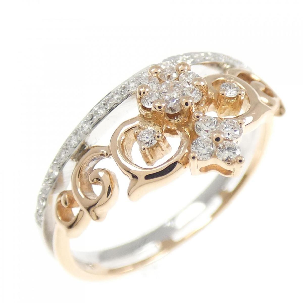 K18PG/K18WG ダイヤモンド リング 0.21CT【中古】