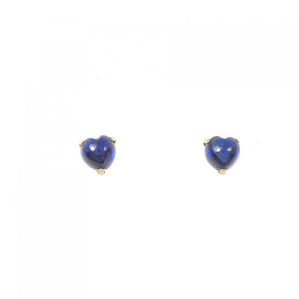 【新品】K18YG ハート サファイヤ ピアス 0.92CT【新品】