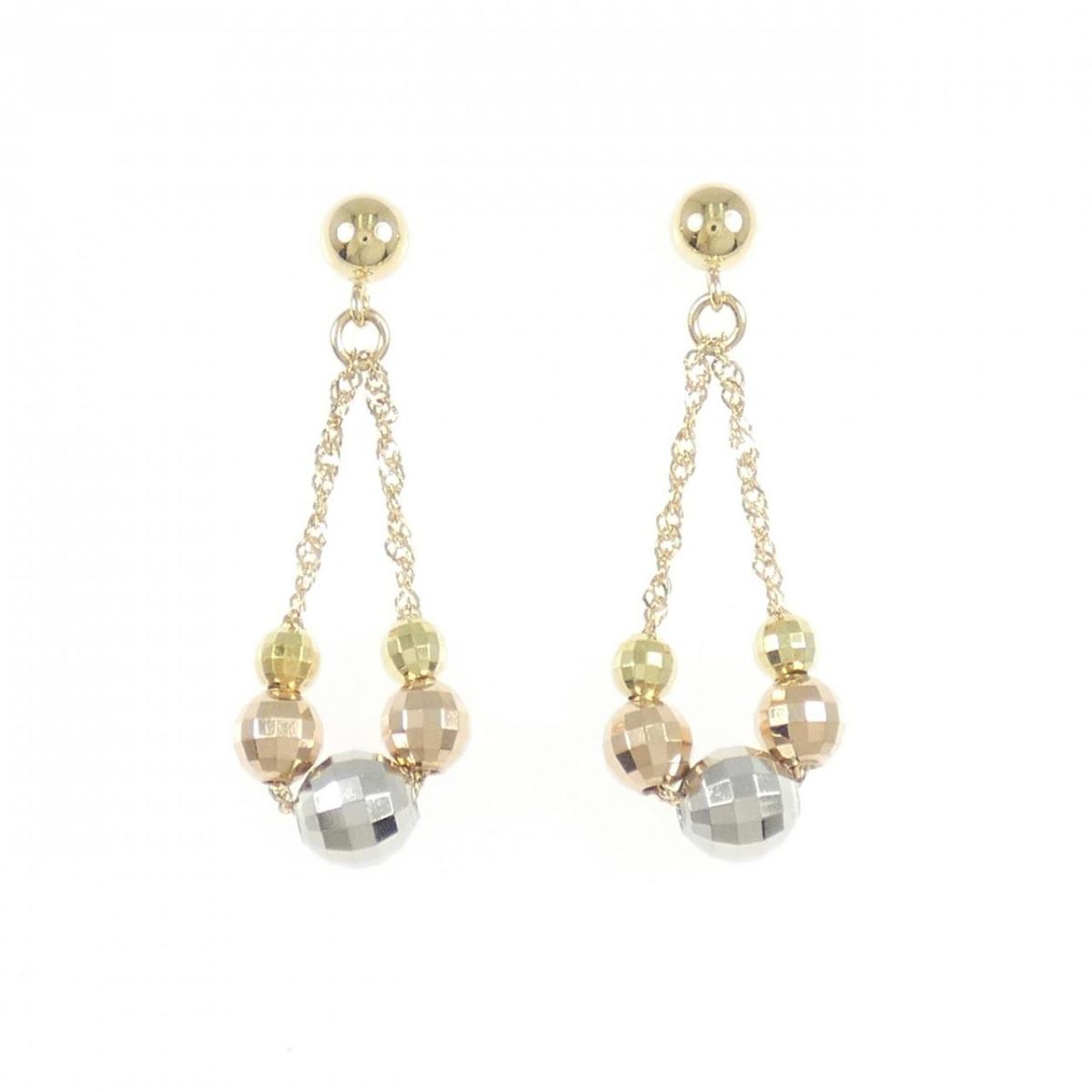 K18スリーカラー ピアス【中古】|KOMEHYO ONLINESTORE 店