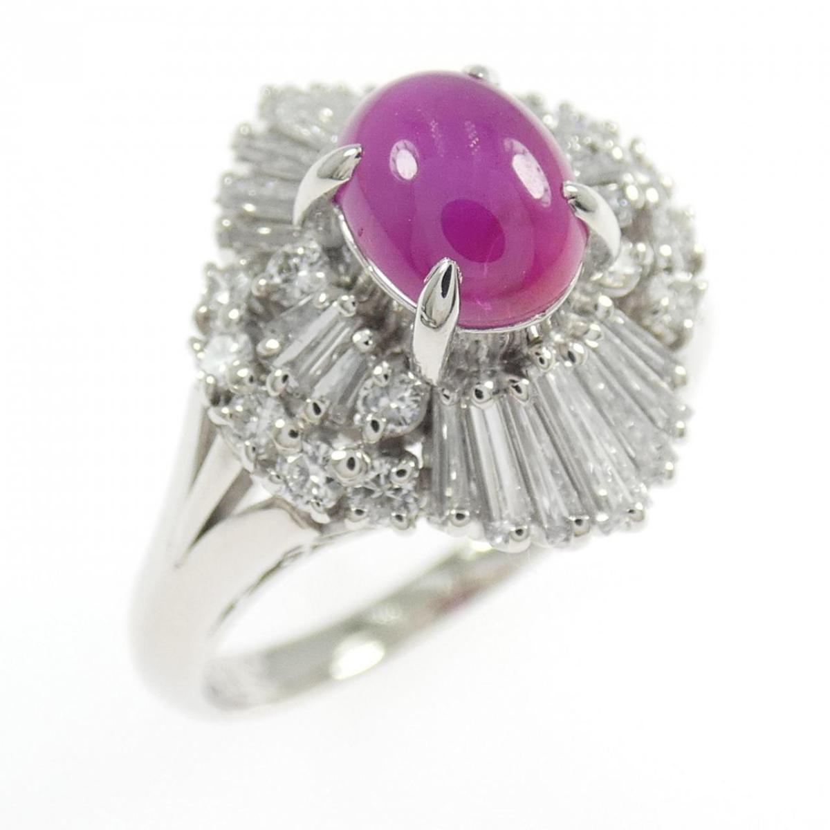 楽天市場】スタールビー リング 0.94ct Pt900 稀少宝石 : ubazakura