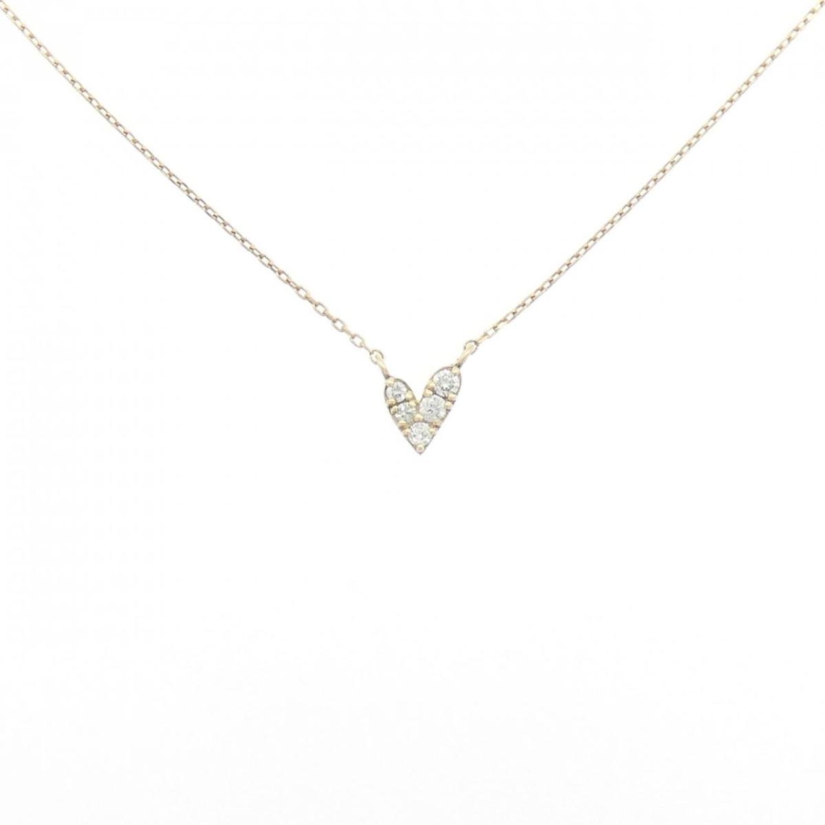 K10YG ハート ダイヤモンド ネックレス 0.06CT【中古】|KOMEHYO ONLINESTORE 店