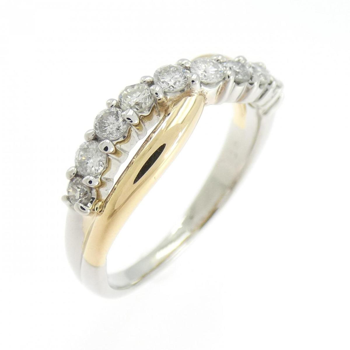 PT900/K18YG ダイヤモンド リング 0.50CT【中古】