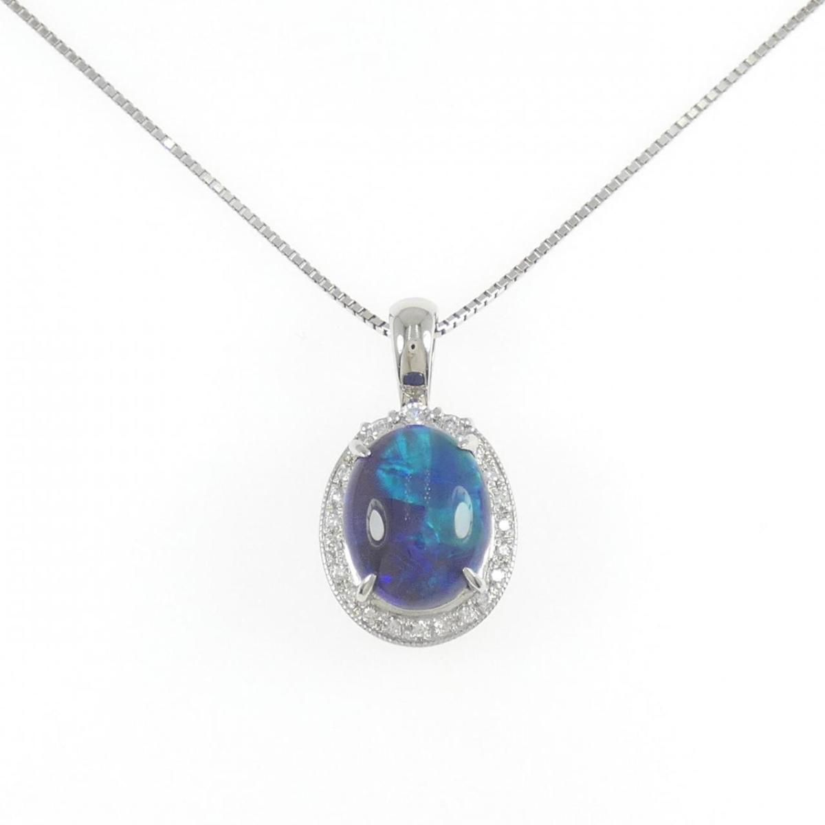 PT900/PT850 ブラックオパール ネックレス 5.60CT【中古】｜KOMEHYO ONLINESTORE 店