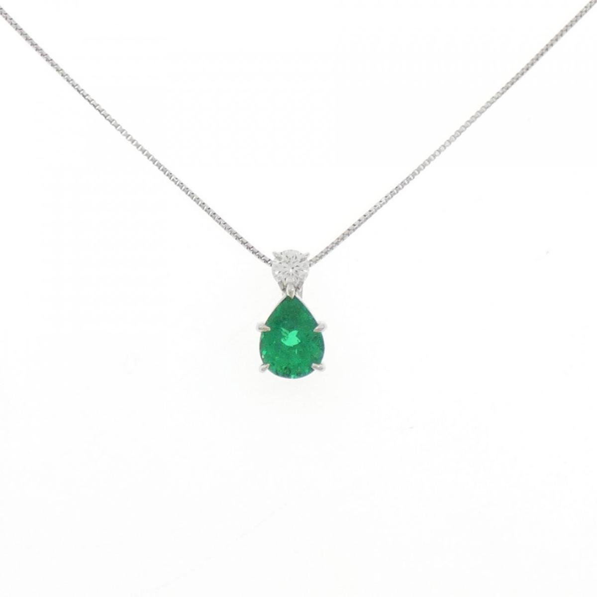 PT900/PT850 エメラルド ネックレス 0.659CT【中古】｜KOMEHYO ONLINESTORE 店