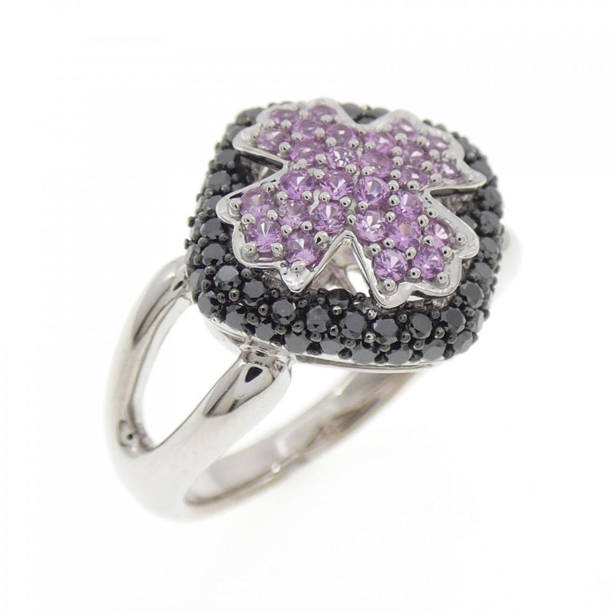 K18WG/K18BG サファイヤ リング 0.40CT【中古】