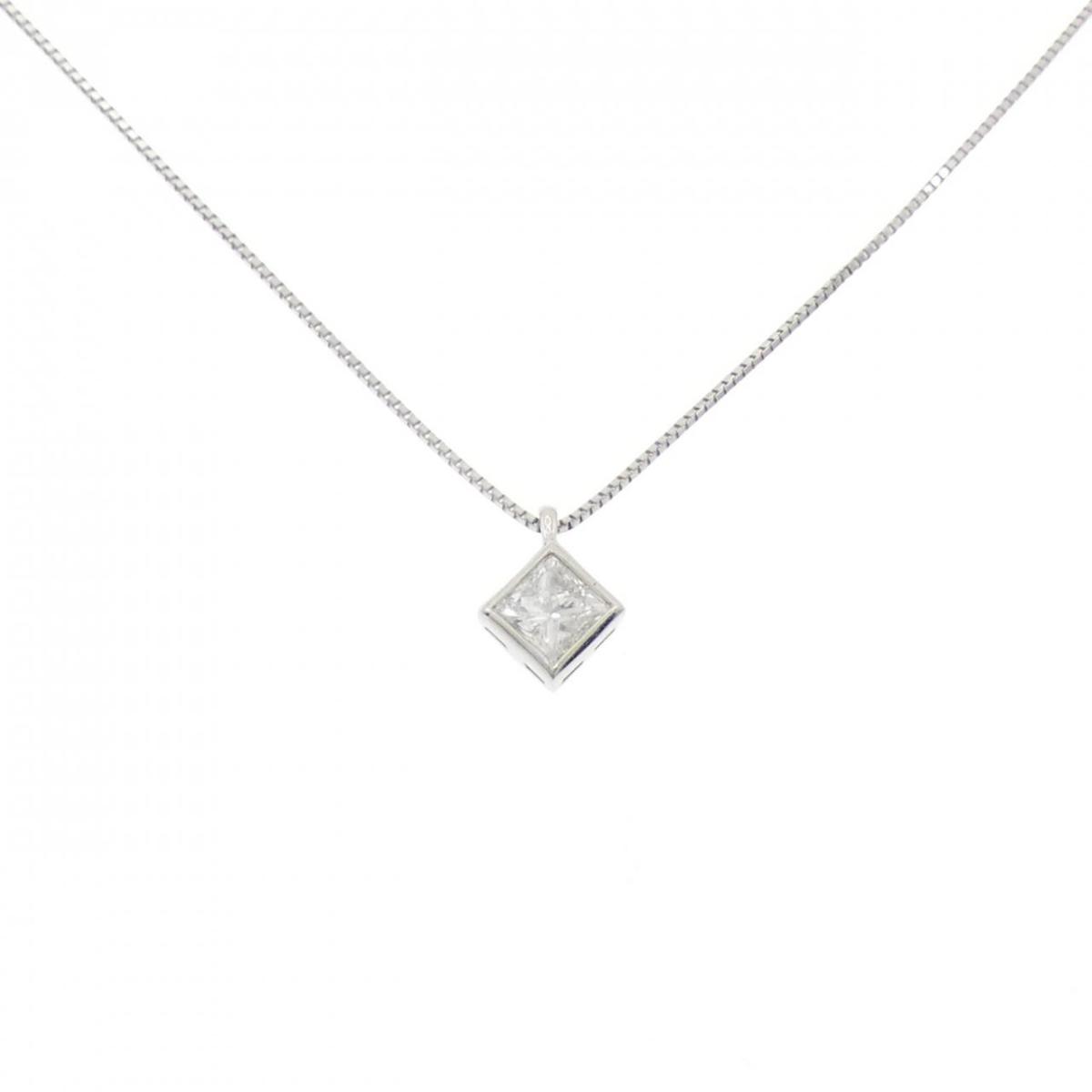 PT900/PT850 ダイヤモンド ネックレス 0.34CT【中古】