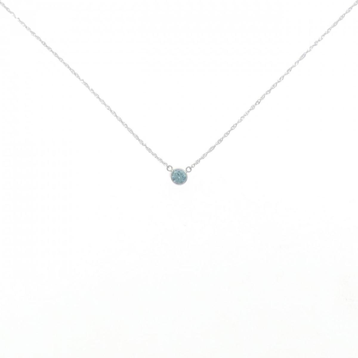 K18WG ダイヤモンド ネックレス 0.18CT【中古】