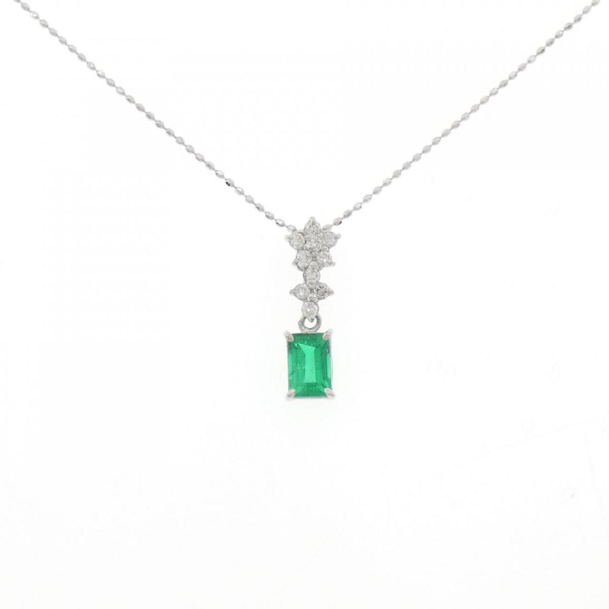PT900/K18WG エメラルド ネックレス 0.55CT【中古】|KOMEHYO ONLINESTORE 店
