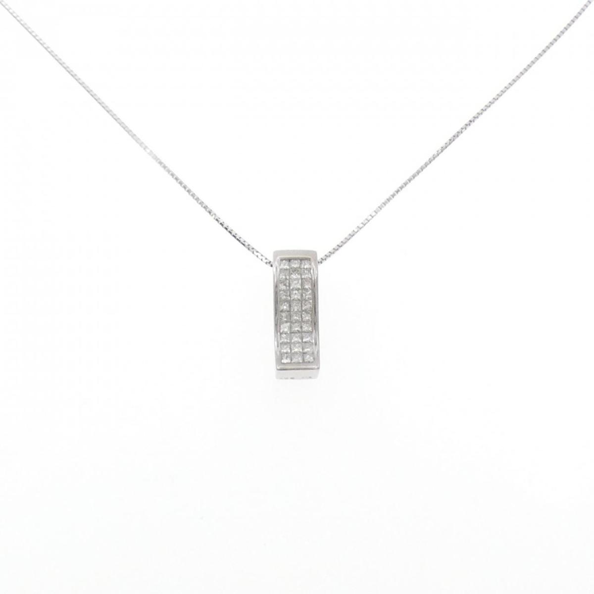 K18WG パヴェ ダイヤモンド ネックレス 0.50CT【中古】｜KOMEHYO ONLINESTORE 店