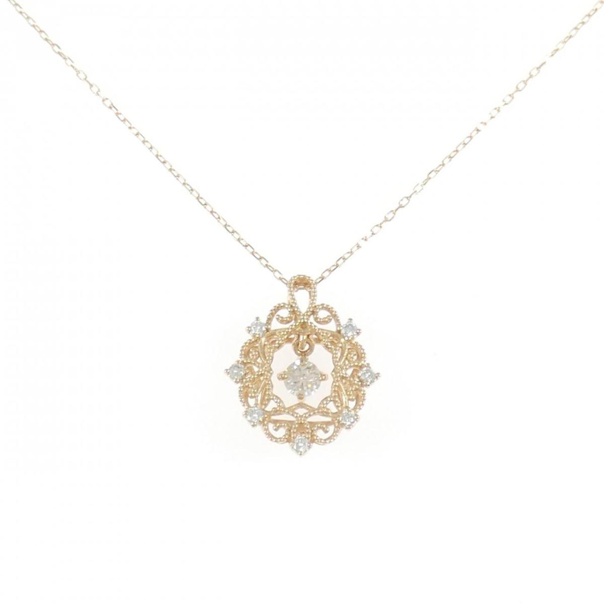 K18PG ダイヤモンド ネックレス 0.18CT【中古】|KOMEHYO ONLINESTORE 店