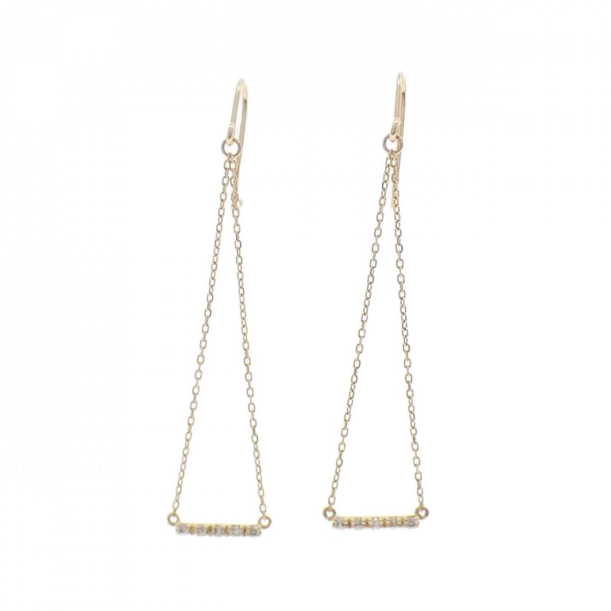 4゜C ダイヤモンド ピアス【中古】