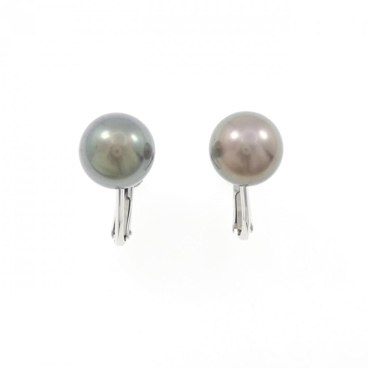 PT900 黒蝶パール イヤリング 11.6mm【中古】|KOMEHYO ONLINESTORE 店