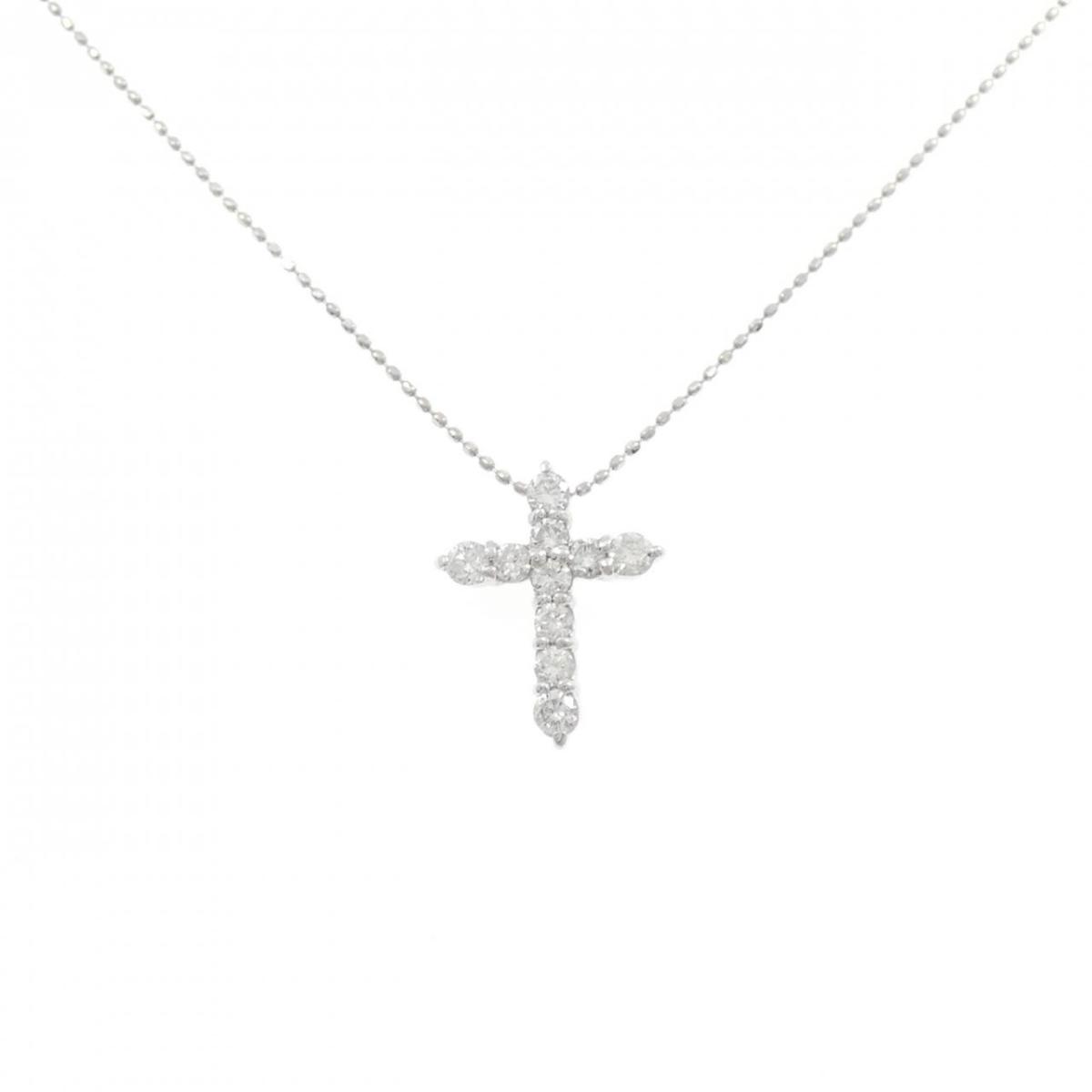 PT900/PT850 クロス ダイヤモンド ネックレス 0.50CT【中古】｜KOMEHYO ONLINESTORE 店