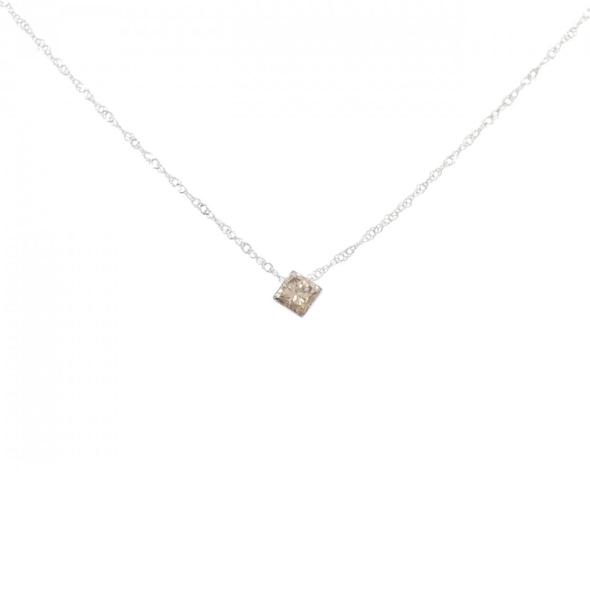 K18WG ダイヤモンド ネックレス 0.20CT【中古】