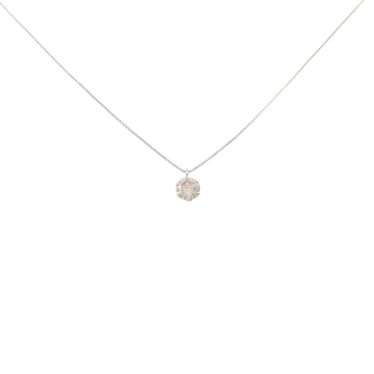 PT900/PT850 ソリティア ダイヤモンド ネックレス 0.30CT【中古】