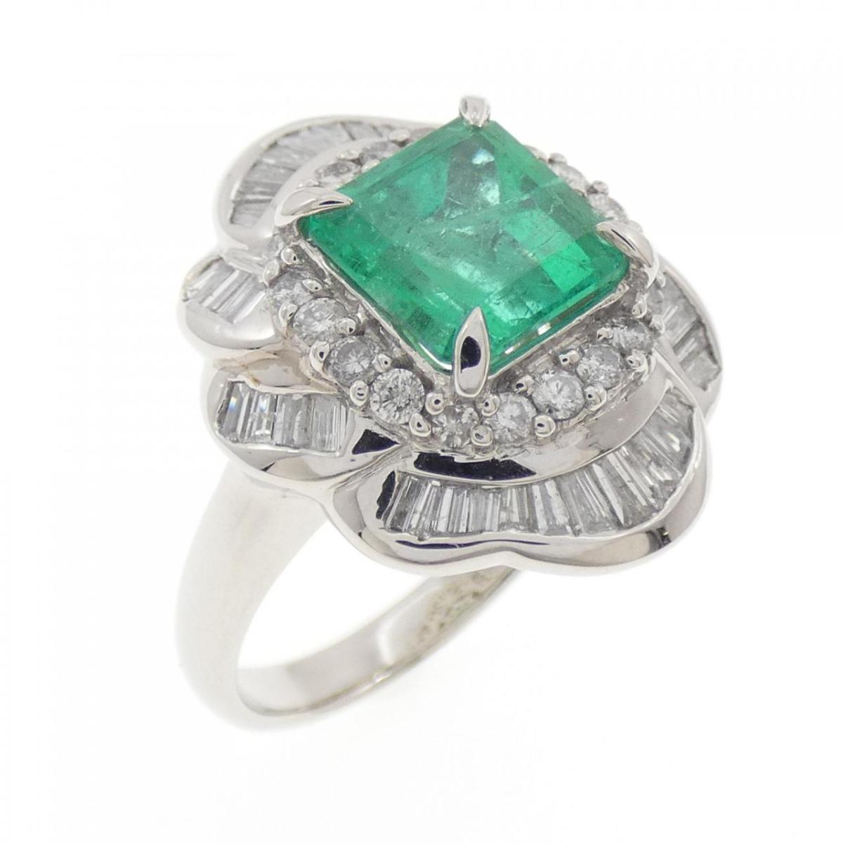 PT900 エメラルド リング 2.07CT【中古】|KOMEHYO ONLINESTORE 店
