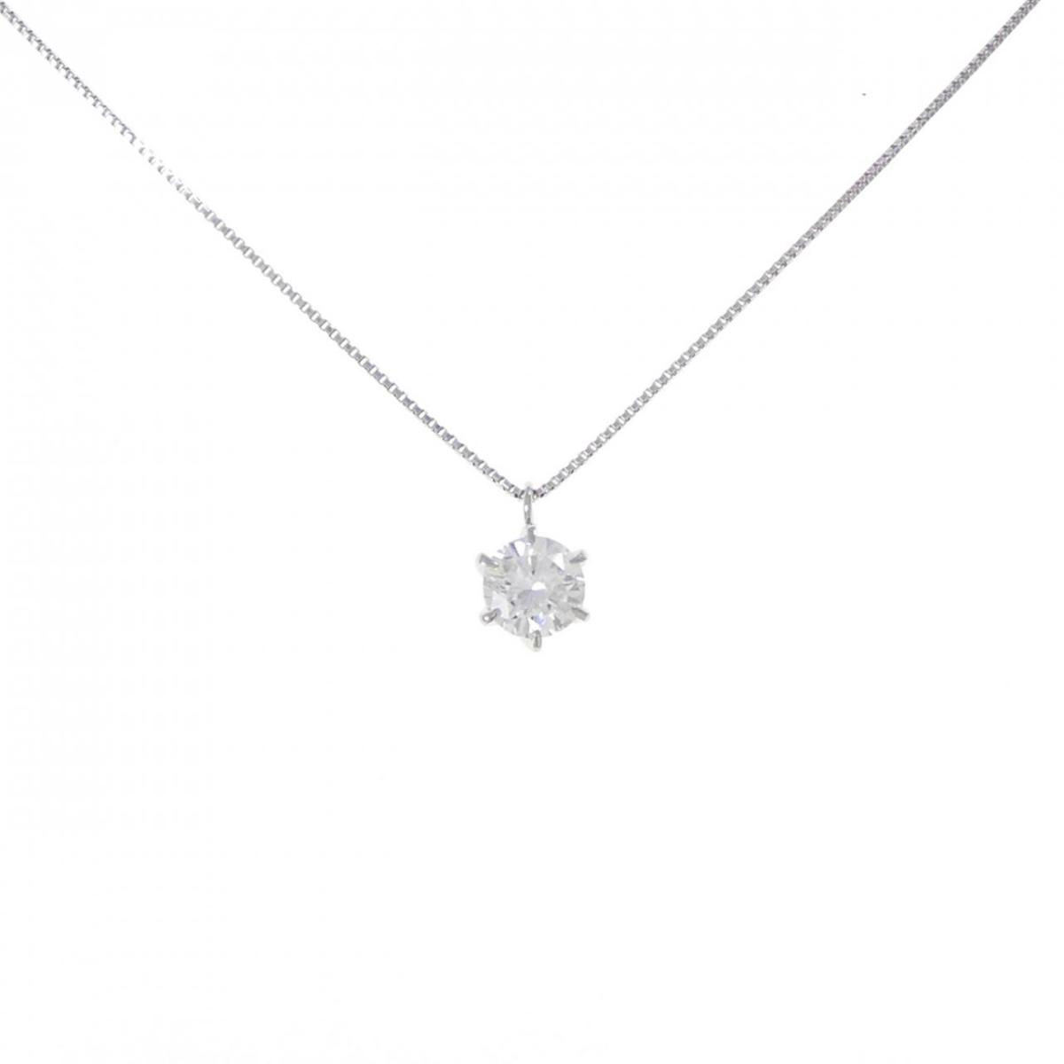 PT900/PT850 ソリティア ダイヤモンド ネックレス 0.544CT E SI2 Good【中古】
