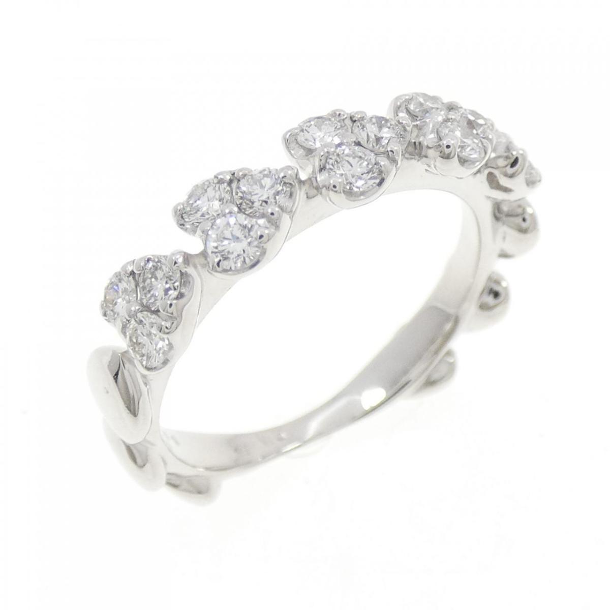K18WG ハート ダイヤモンド リング 0.50CT【中古】
