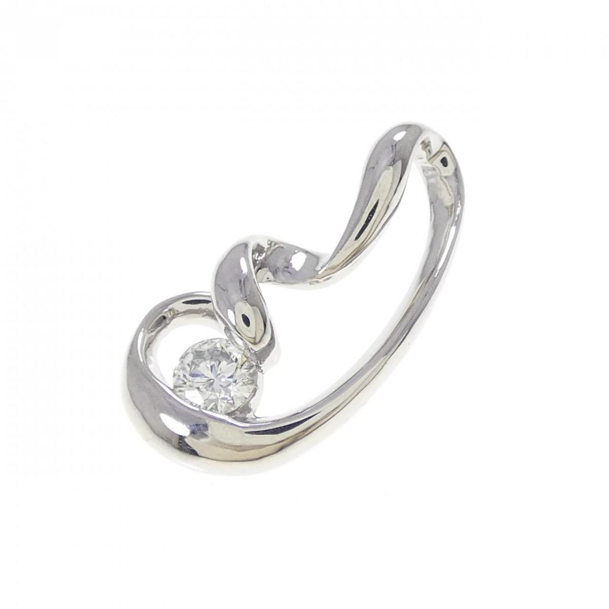 PT900 ダイヤモンド ペンダント 0.20CT【中古】