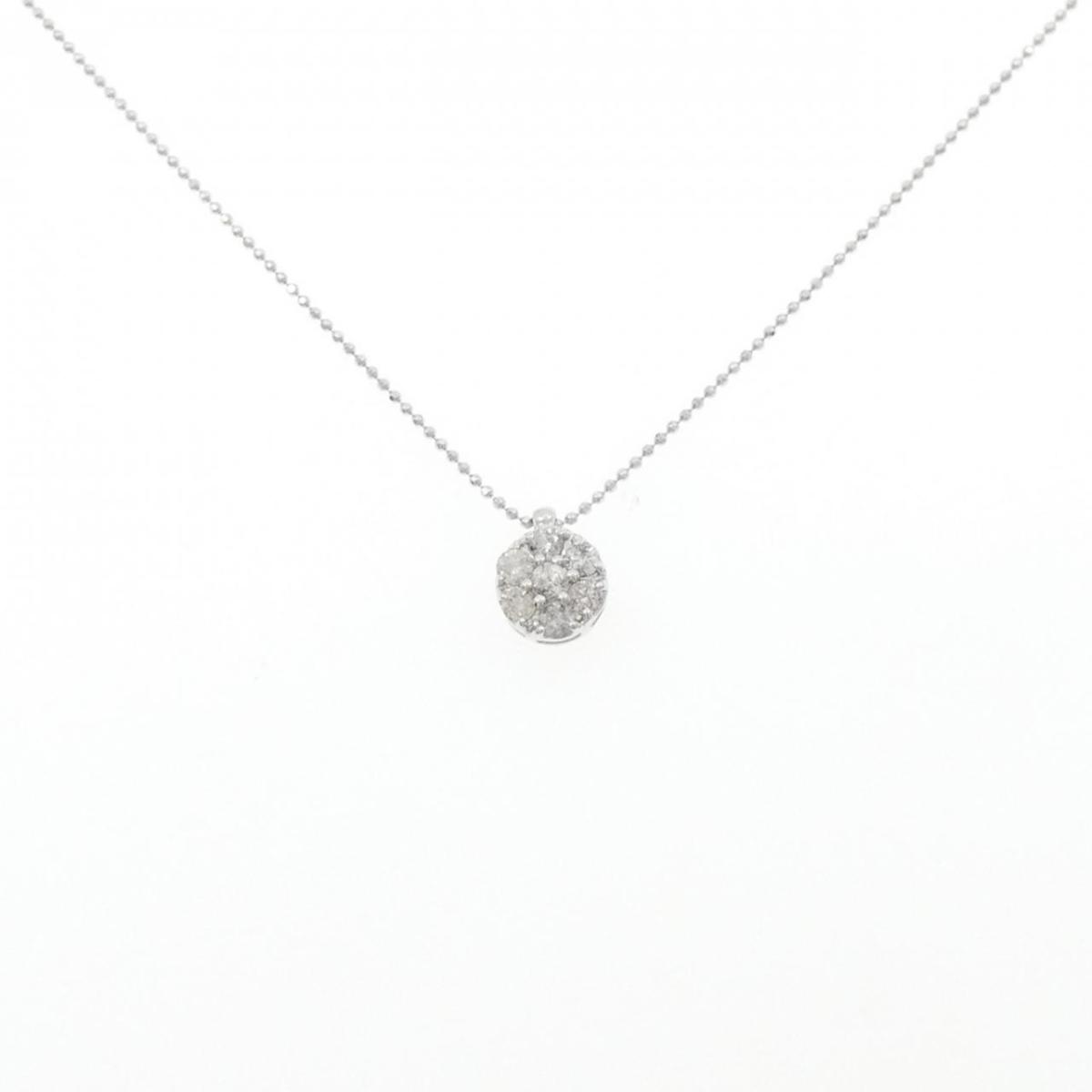 K14WG ダイヤモンド ネックレス 0.20CT【中古】