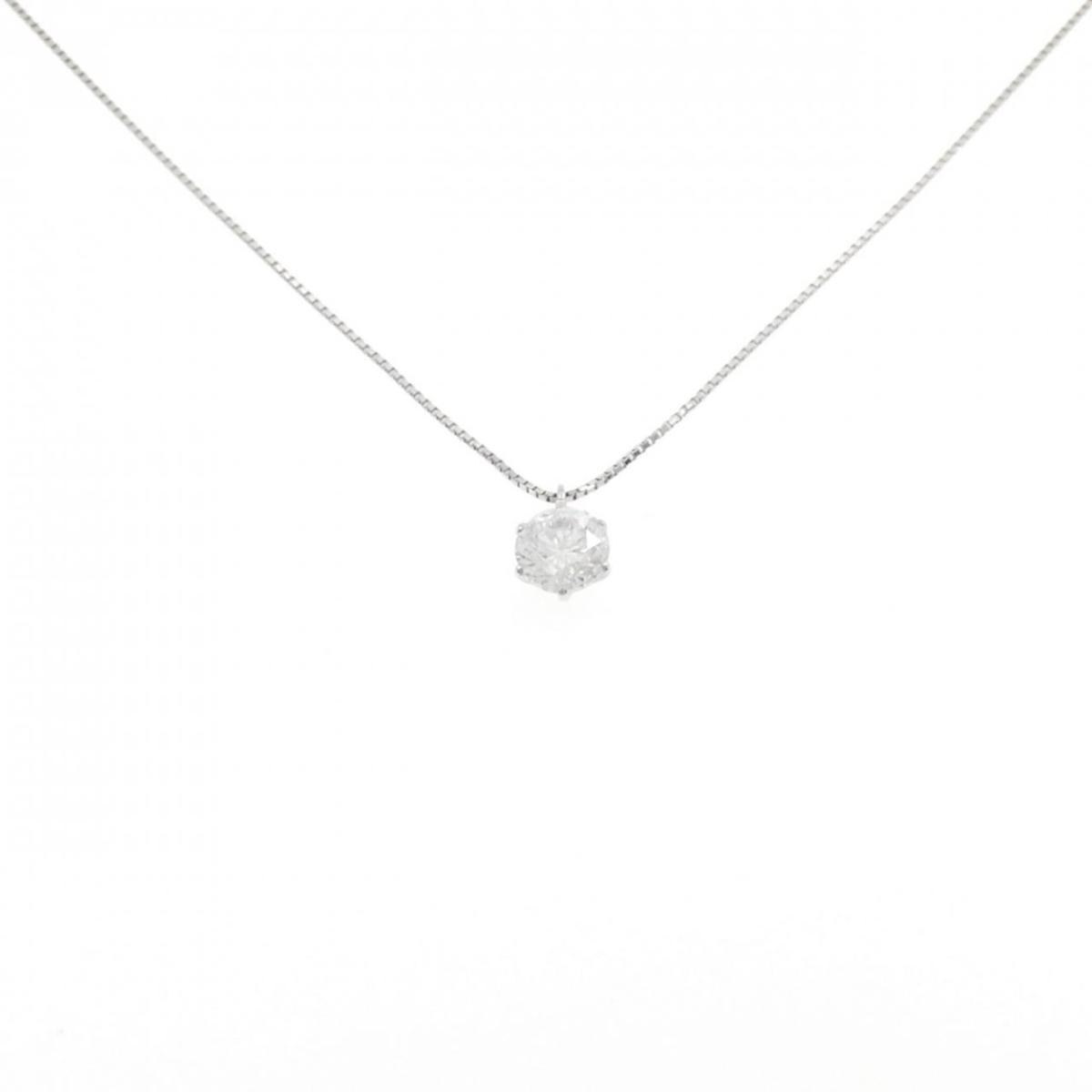 PT900/PT850 ソリティア ダイヤモンド ネックレス 1.02CT【中古】