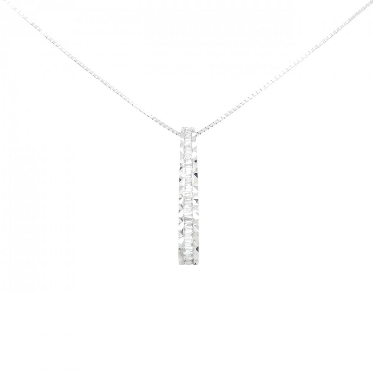 K18WG ダイヤモンド ネックレス 0.15CT【中古】