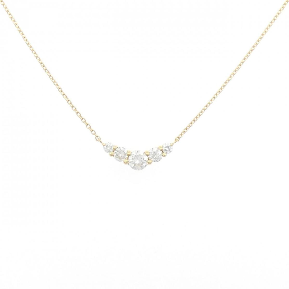 K18YG ダイヤモンド ネックレス 0.53CT【中古】