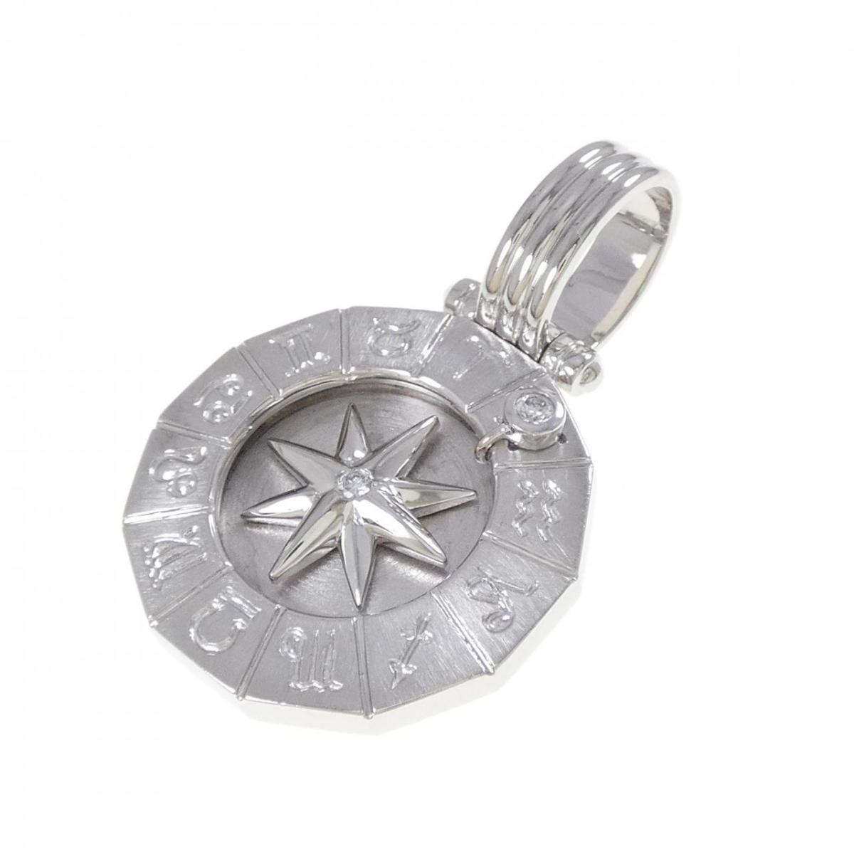 PT900 ダイヤモンド ペンダント 0.12CT【中古】