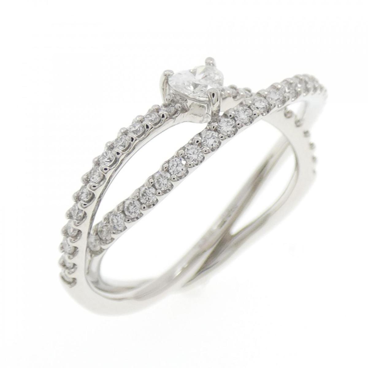 PT900 ハート ダイヤモンド リング 0.51CT【中古】