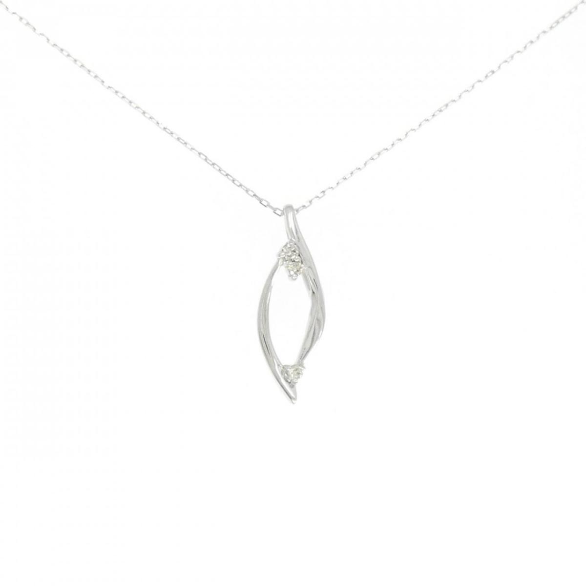 K10WG ダイヤモンド ネックレス 0.03CT【中古】｜KOMEHYO ONLINESTORE 店