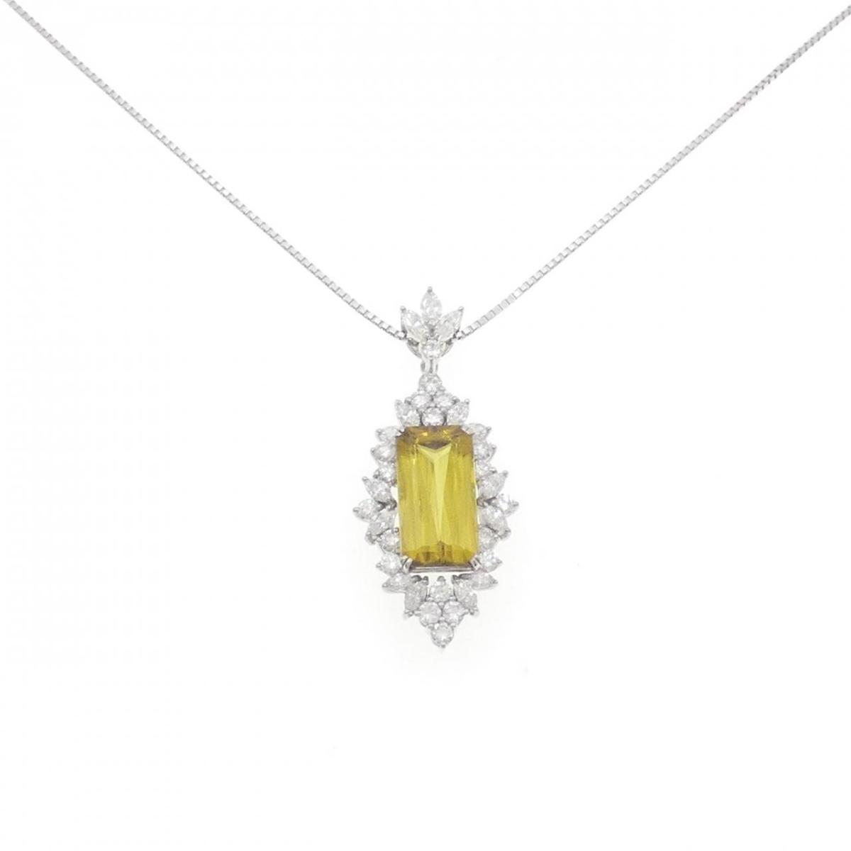 K18WG スフェーン ネックレス 7.44CT【中古】|KOMEHYO ONLINESTORE 店