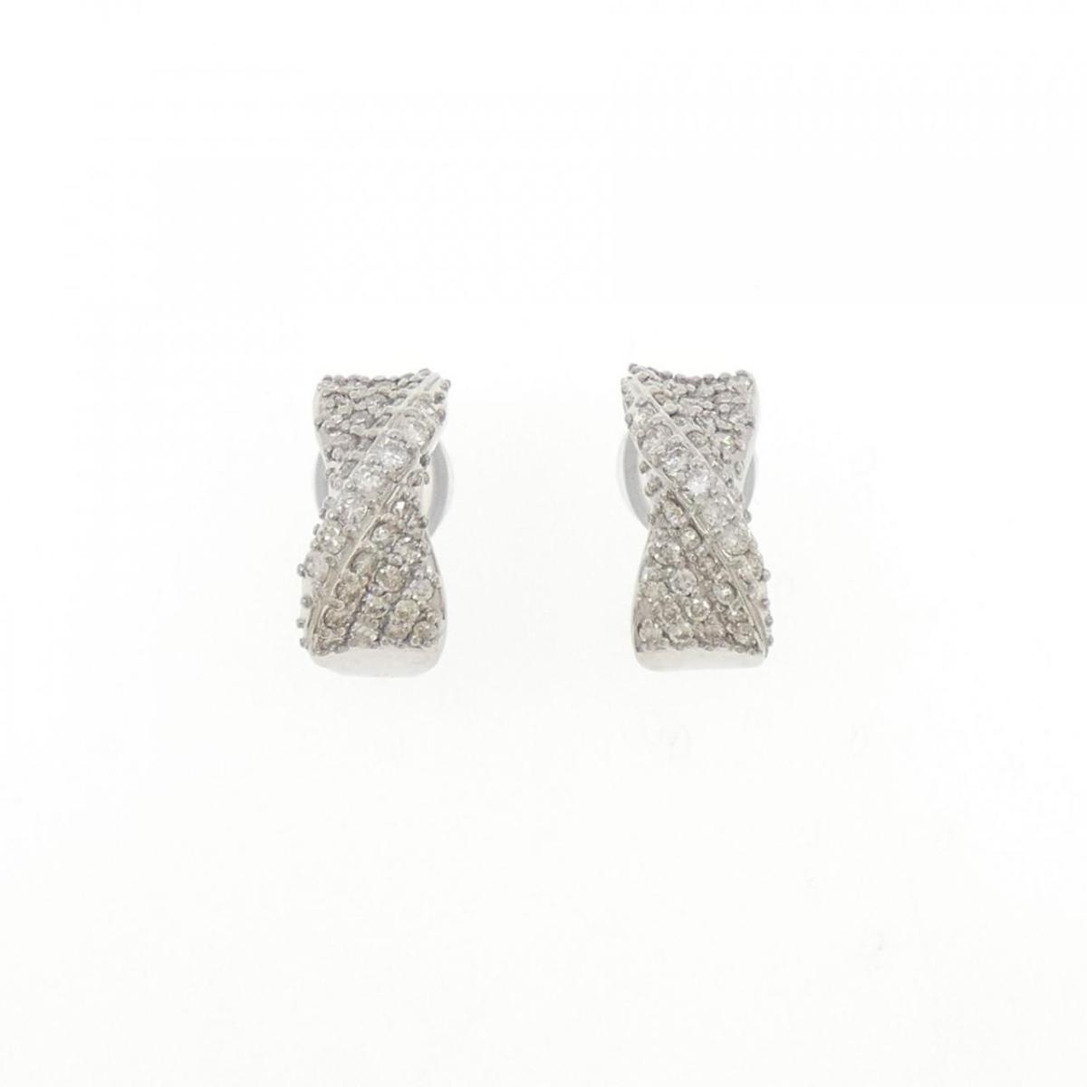 K18WG ダイヤモンド ピアス／イヤリング 1.00CT【中古】