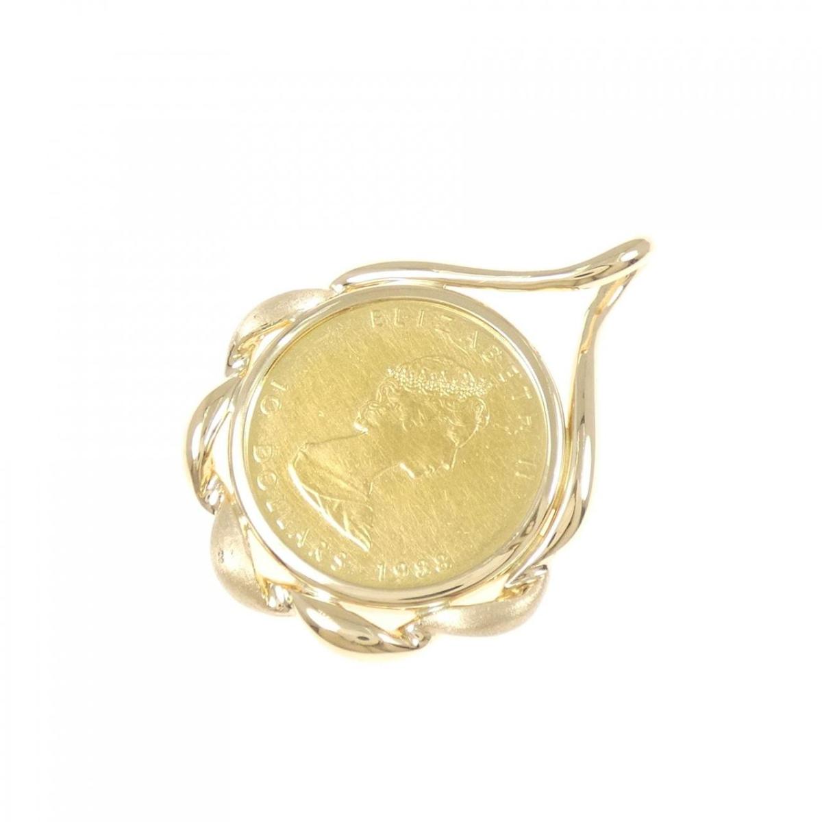 K18YG(枠) コイン ペンダント【中古】|KOMEHYO ONLINESTORE 店