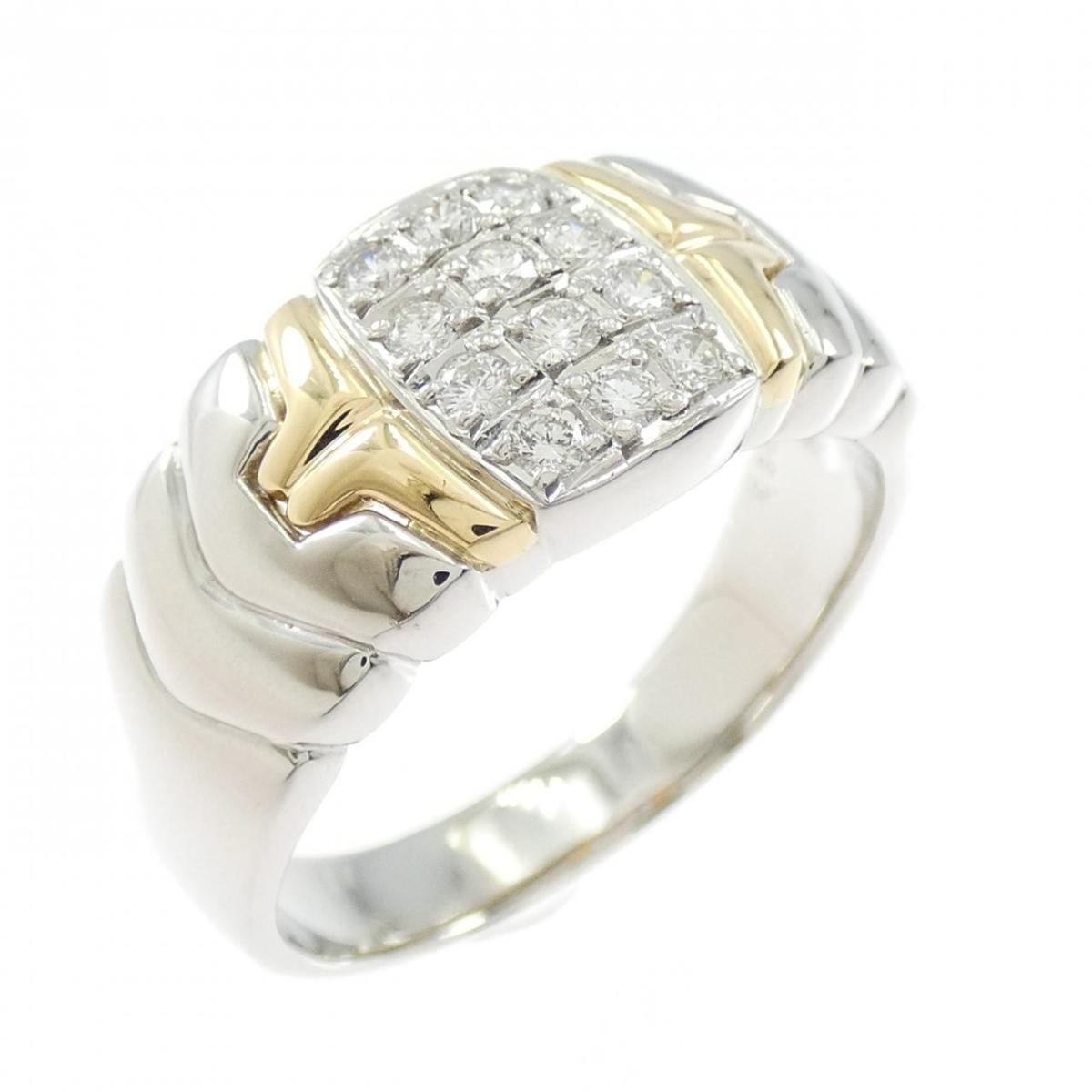 PT900/K18YG ダイヤモンド リング 0.30CT【中古】