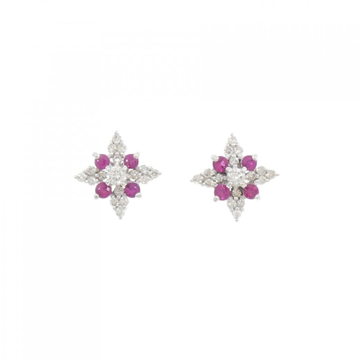 K18WG ルビー ピアス 0.36CT【中古】|KOMEHYO ONLINESTORE 店