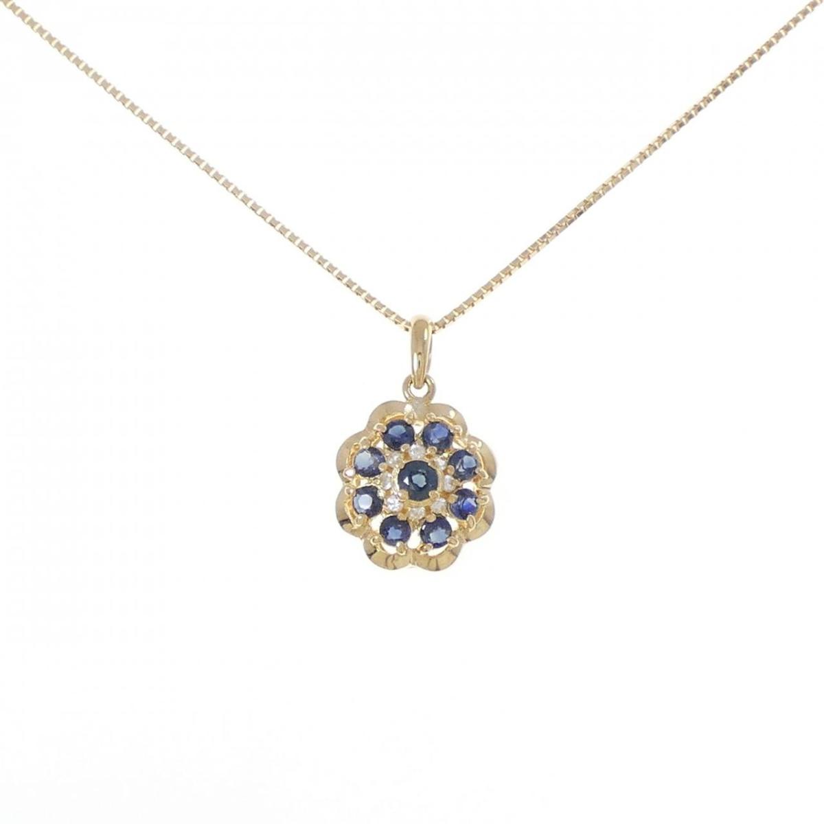 K18YG サファイヤ ネックレス 0.70CT【中古】