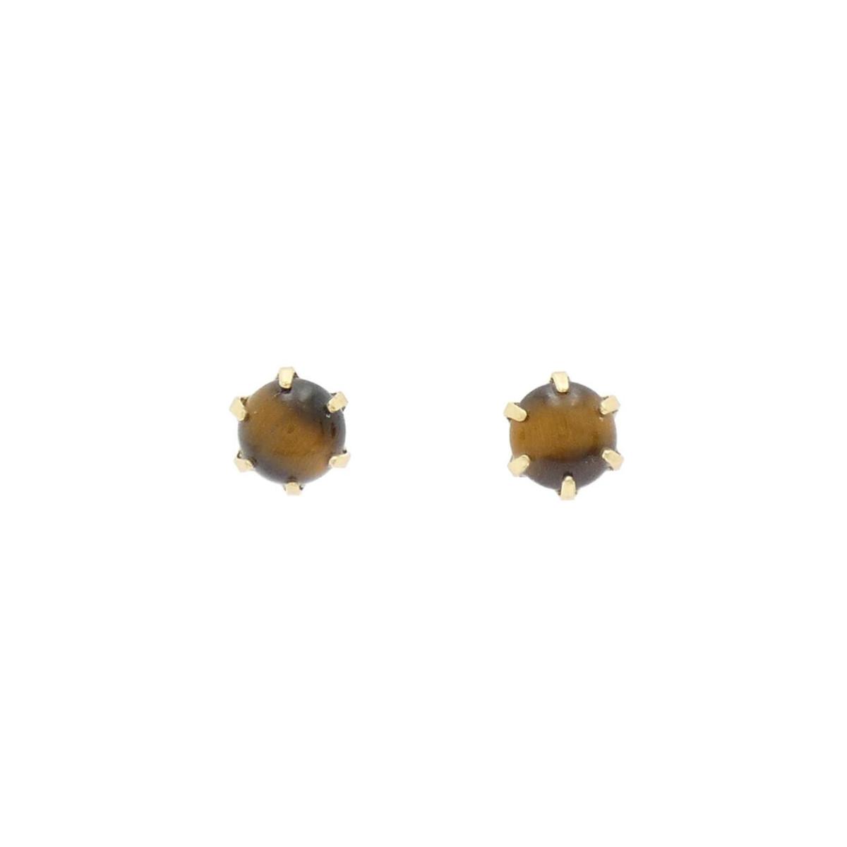【新品】K18YG タイガーアイ ピアス【新品】