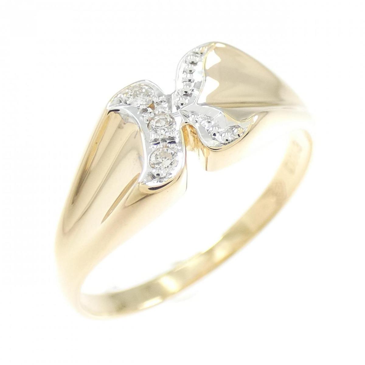 K18YG/K18WG ダイヤモンド リング 0.03CT【中古】
